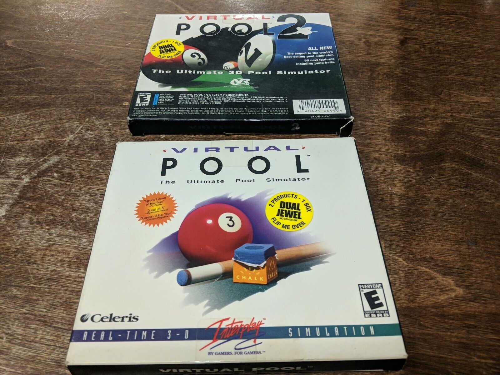 Virtual Pool 1 + Virtual Pool 2 (PC, 1997) RARE VINTAGE Windows 95
