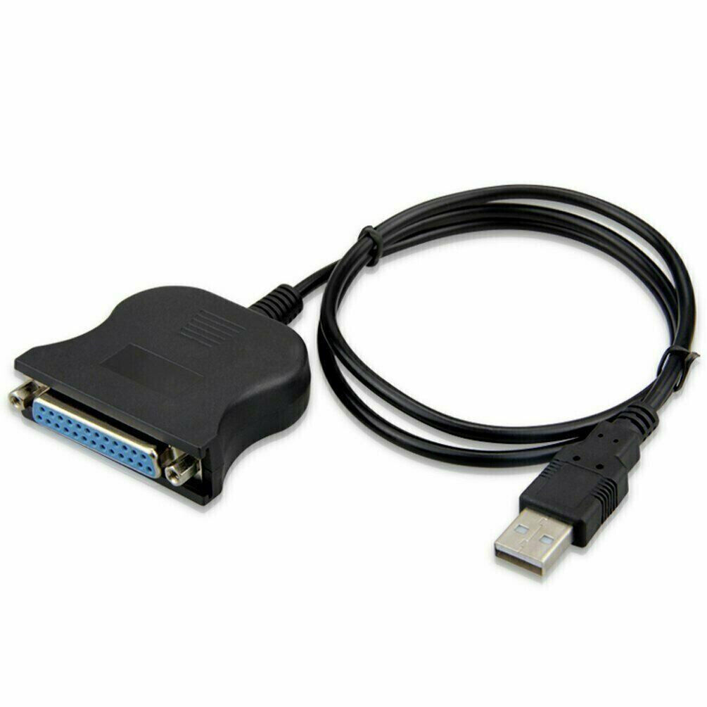 New USB to IEEE 1284 DB25 25-Pin Parallel Printer Female Adapter Cable Cord
