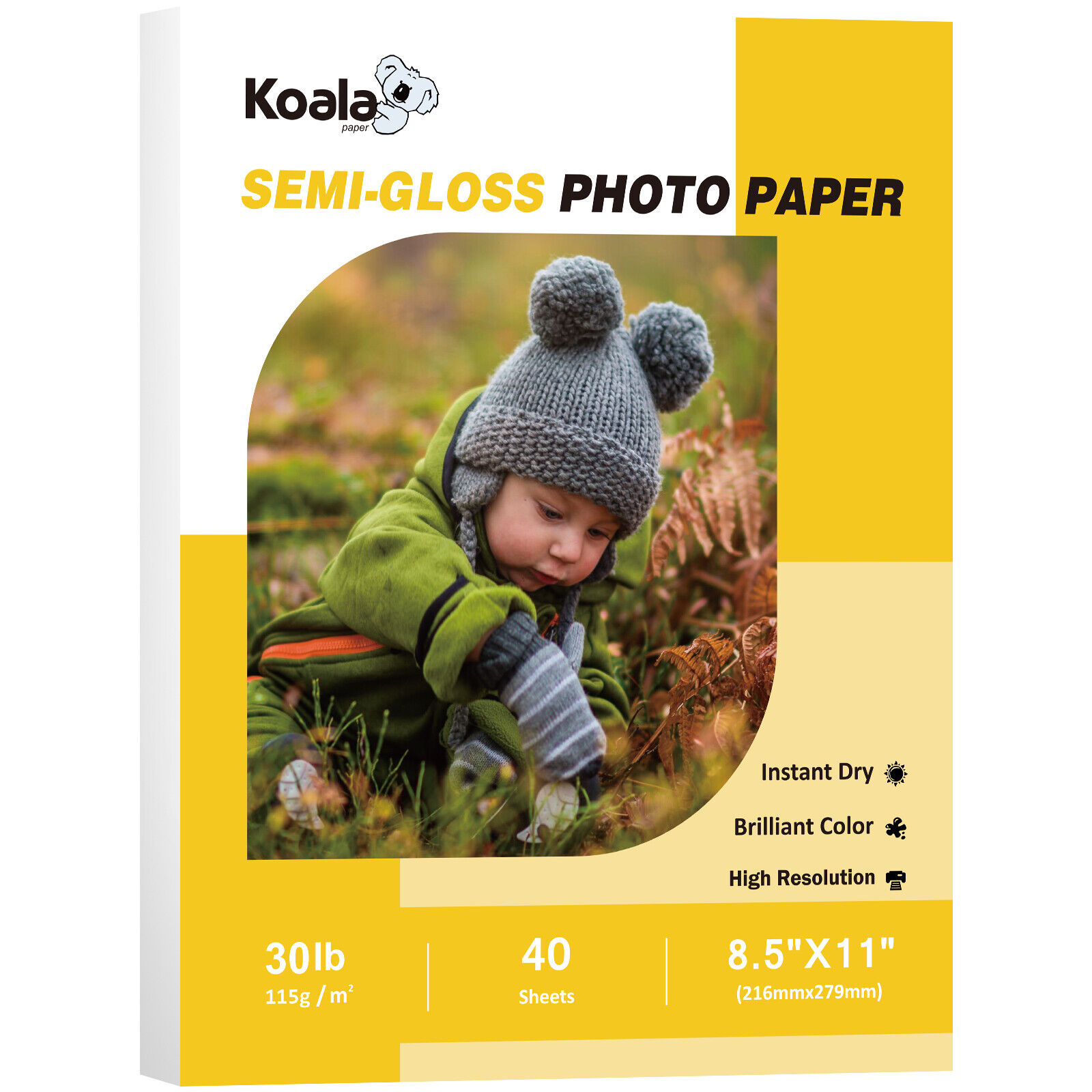 Lot Koala Photo Printer Paper 8.5x11 Glossy / Semi-gloss Thin for Inkjet & Laser
