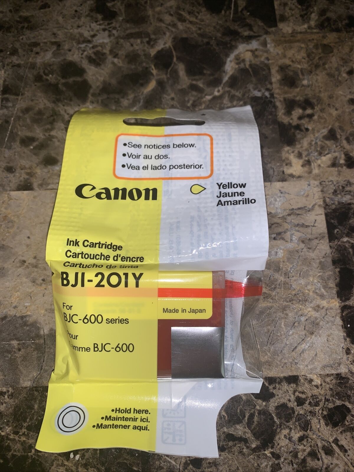 Canon BJI-201 Yellow Ink Cartridge 0949A003 Genuine New Sealed Box