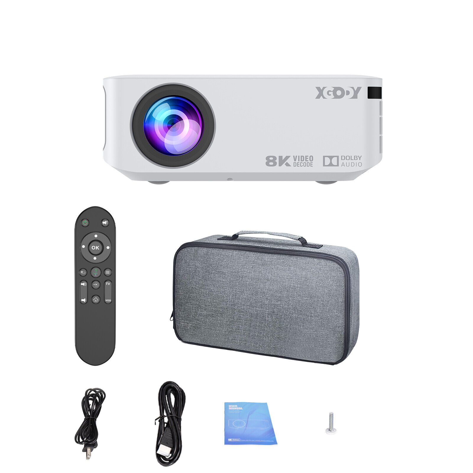 8K LED Projector Native 1080p Bluetooth WiFi 5G Beamer Home Theater 12000 Lumen