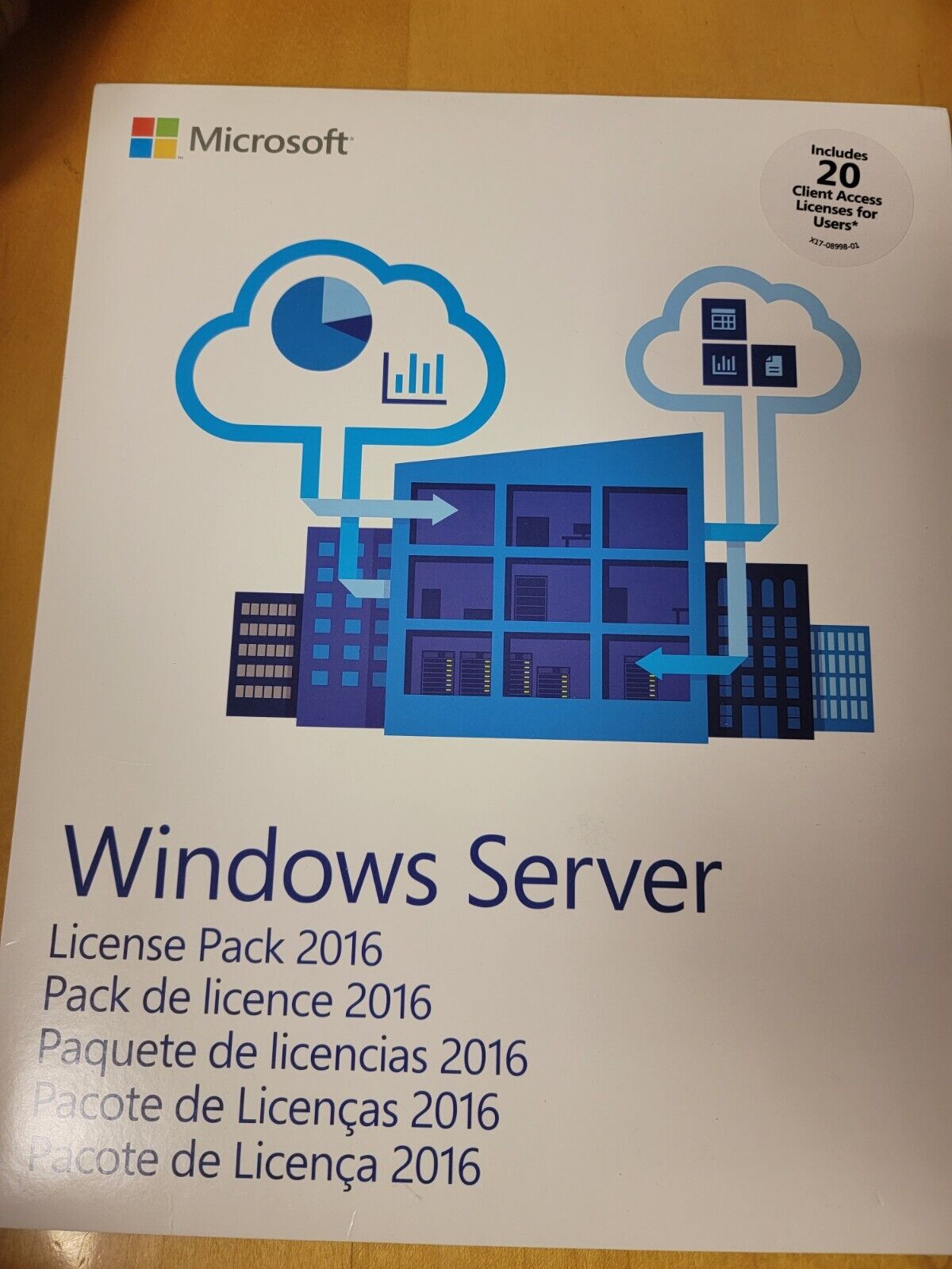 MICROSOFT R18-04938 Windows SERVER 2016 64bit Software 20 USERS License Pack