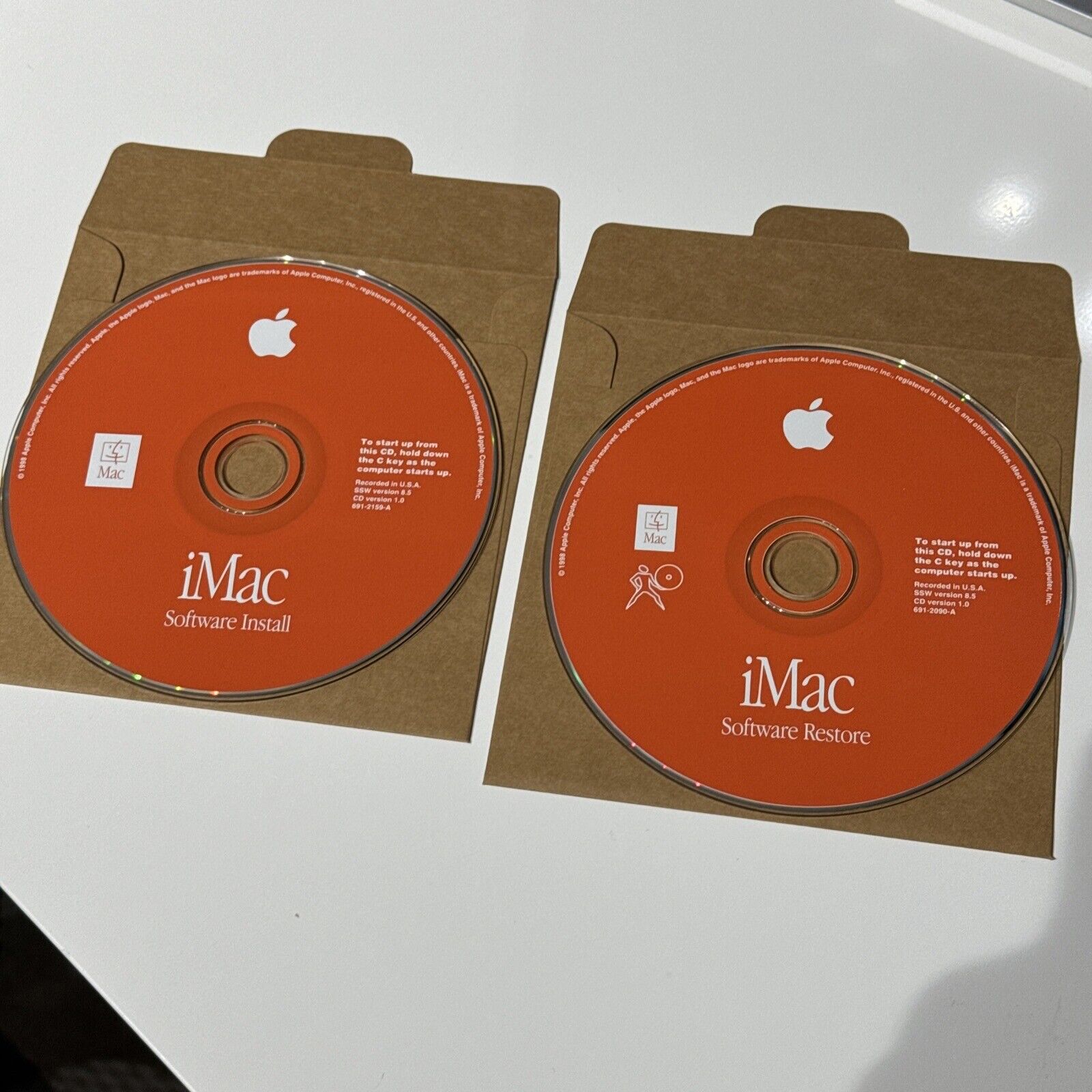 1998 iMac Software Install Restore CD 691-2159-A 691-2090-A SSW 8.5 CD Version 1