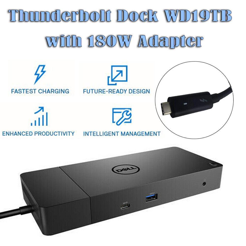 WD19TB USB Type-C Thunderbolt For Dell Docking Station with 180W Power Adapter