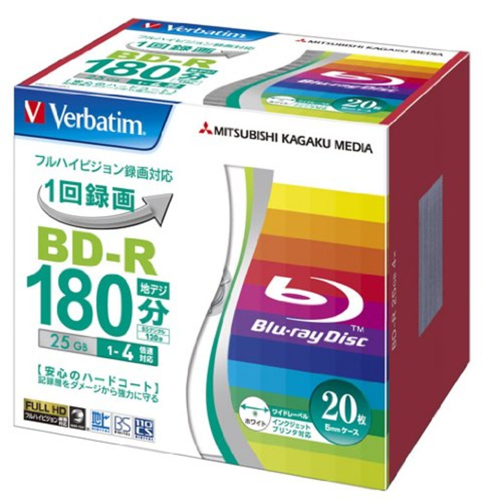Verbatim Bluray 3D 25GB Bluray Video HD 4X BD-R Printable BluRay F/S w/Tracking#