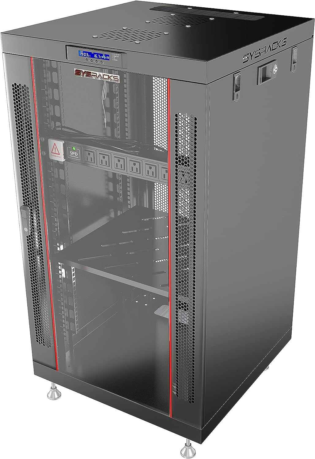 18U 24Inch Deep Server Rack Cabinet It Enclosure Premium Series Data It Locking 