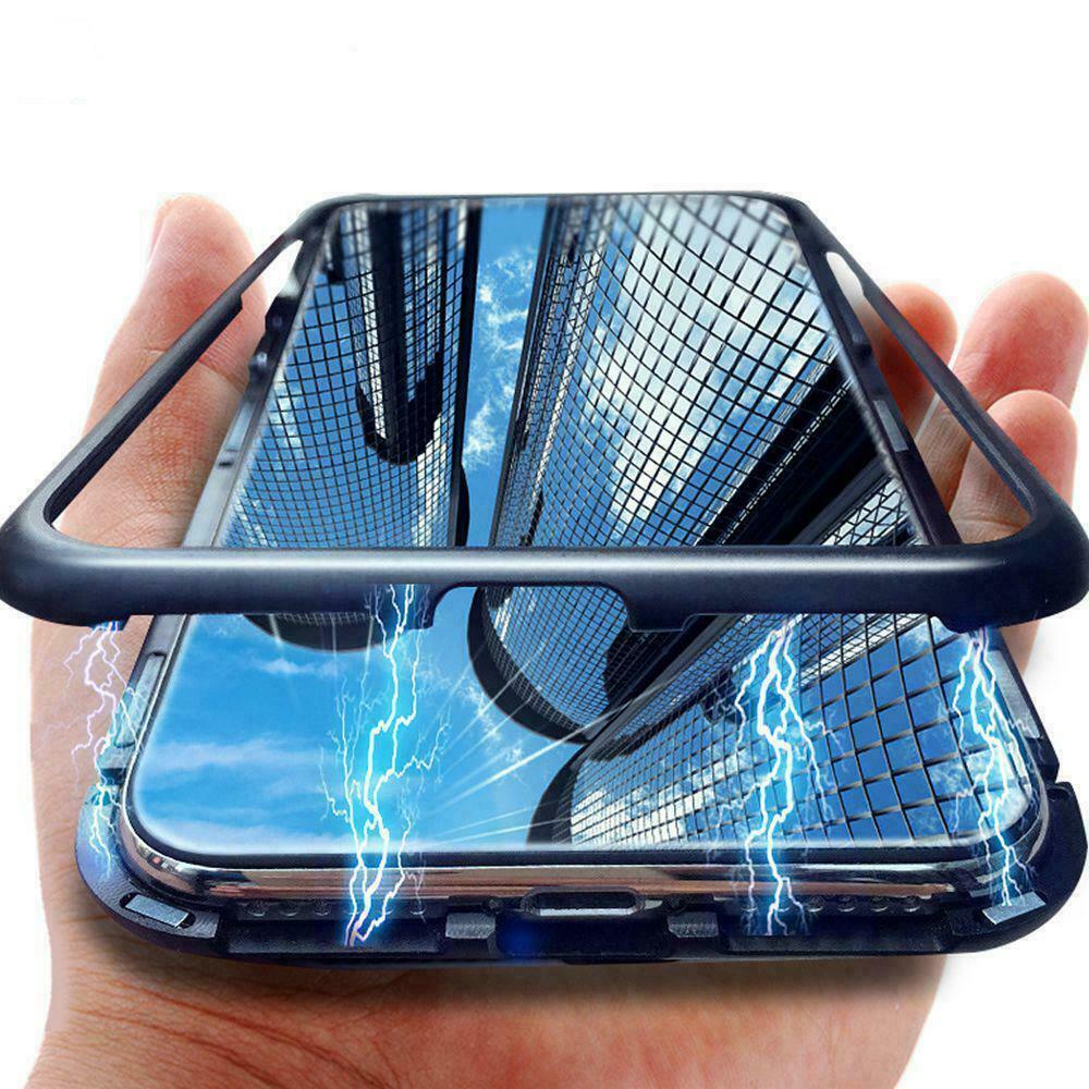Cover Magnetic Aluminum Retro Tempered Glass Case For XIAOMI MI A3 A 3