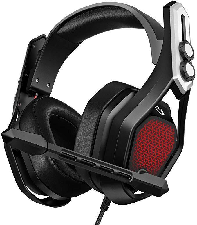 Mpow Iron RGB Gaming Headset 7.1 Surround Sound Noise Cancelling Headphones Mic