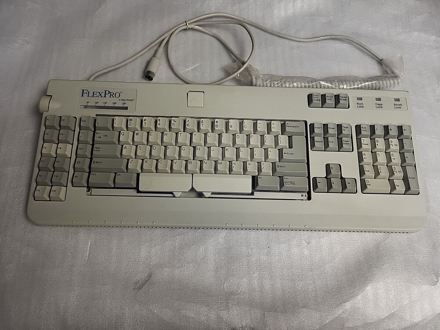 Vintage Key Tronic FlexPro Ergo Ergonomic Tilt Keyboard NICE.  
