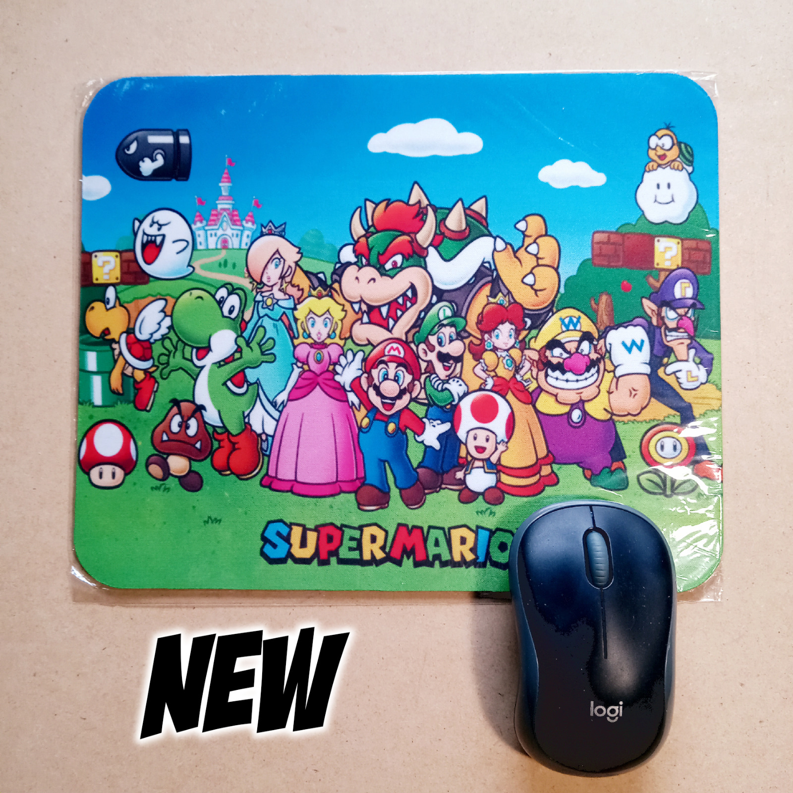 Mario and Gang mousepad 8x10 inches Nintendo Super Mario Bros Bowser Wario Yoshi