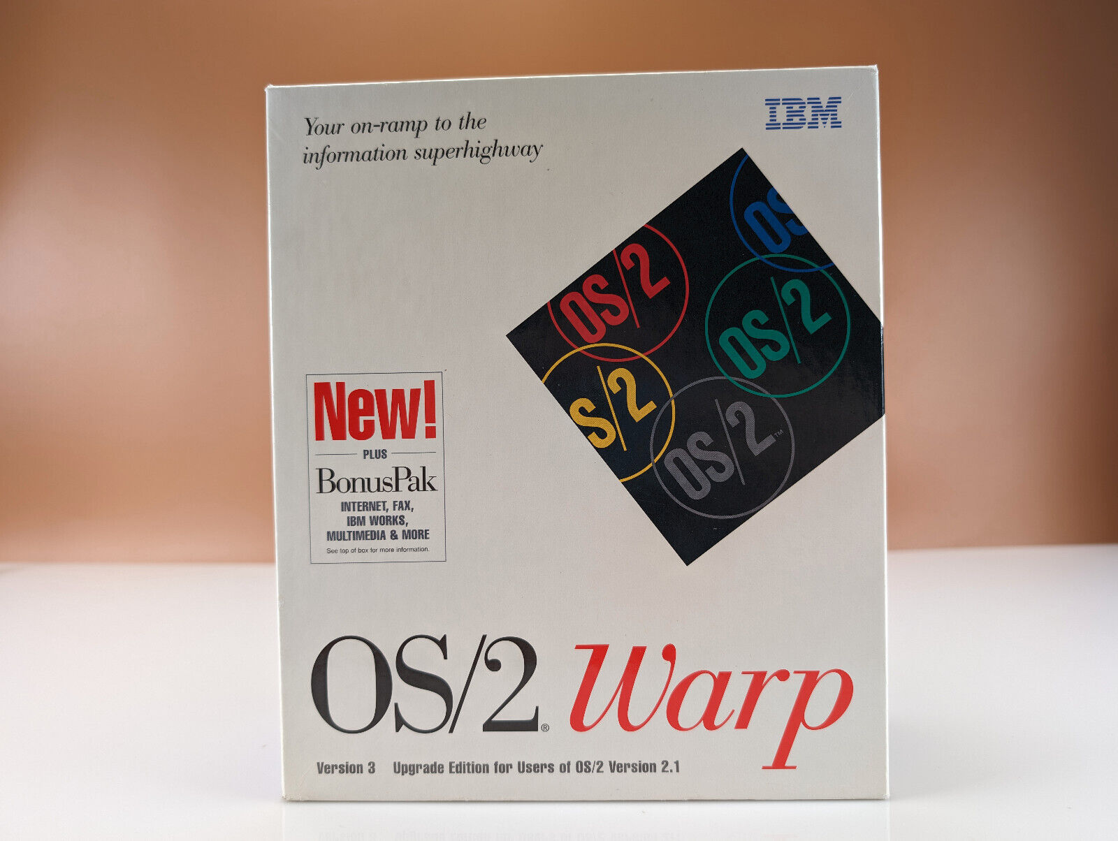 IBM OS/2 Warp Version 3 Upgrade (Blue Spine) Edition W/ Bonus Pak