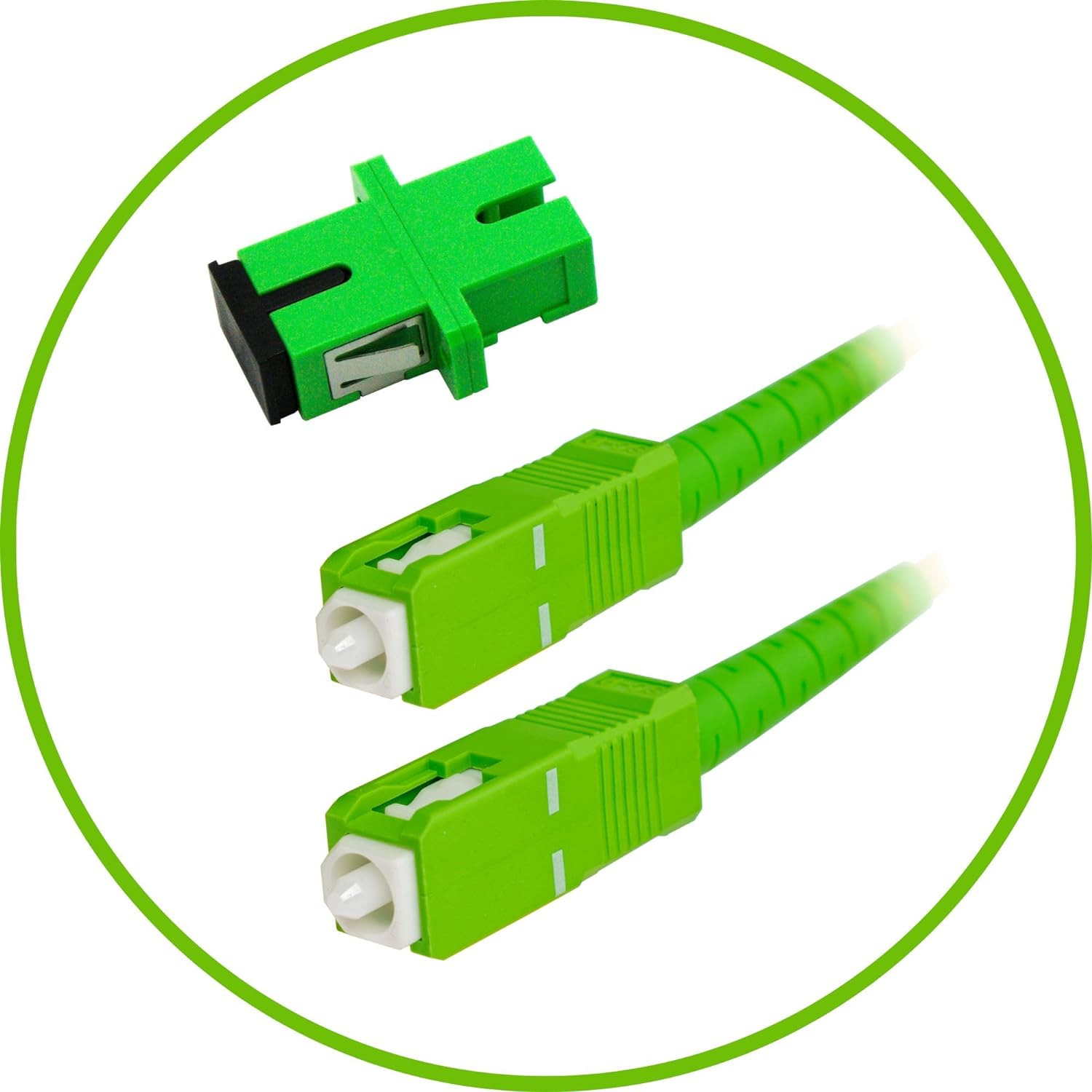 Pacsatsales - Fiber Optic Internet Cable - 3Ft / 1M SC/APC to SC/APC 