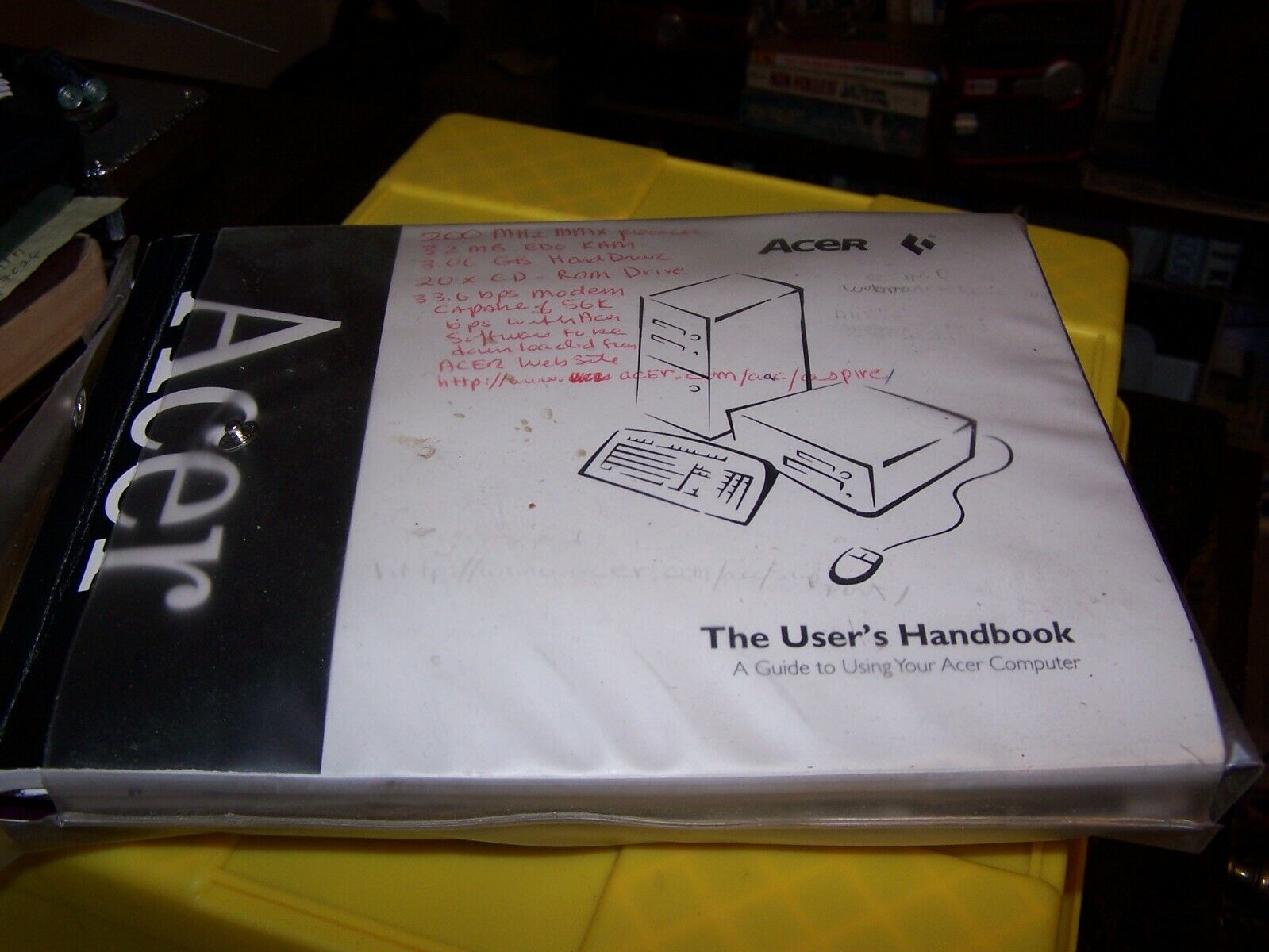 Vintage Acer Aspire Desktop System Manuals, Setup and software CD, software