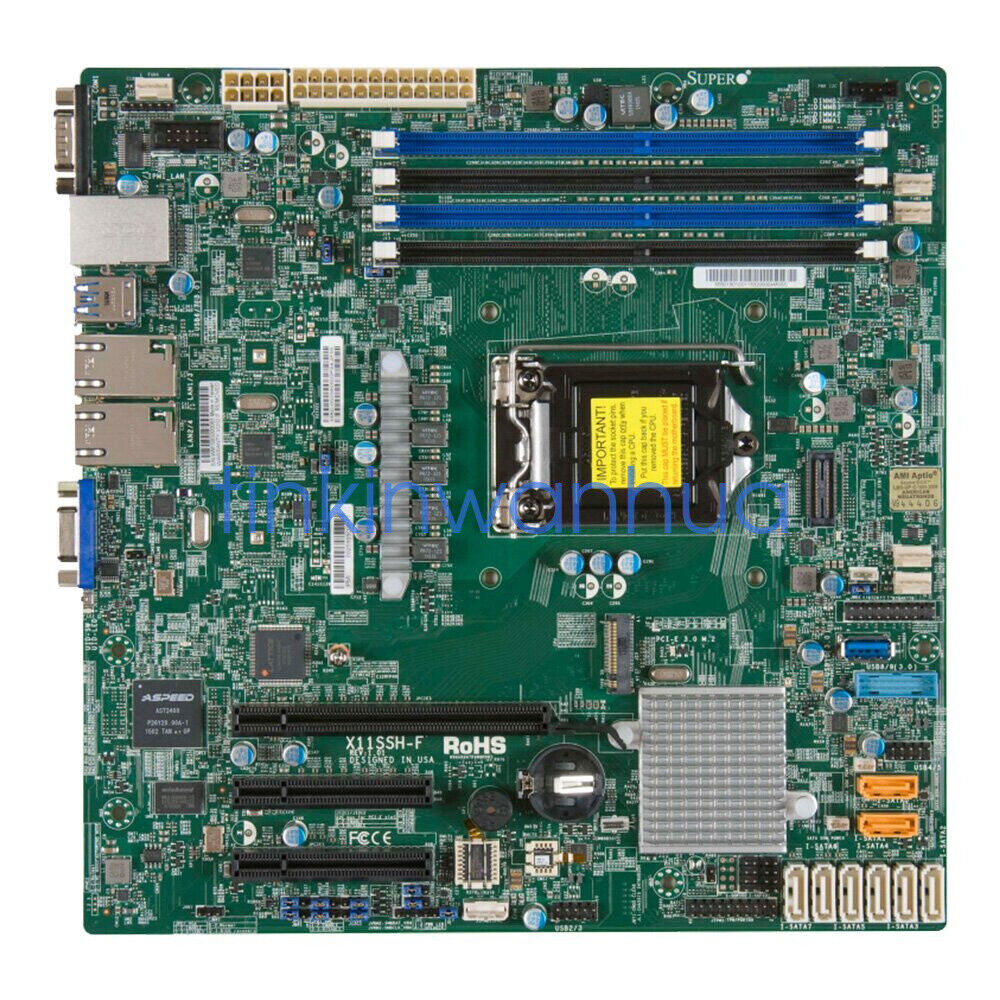 For Supermicro X11SSH-F Intel C236 Chipset LGA1151 DDR4 Server Motherboard