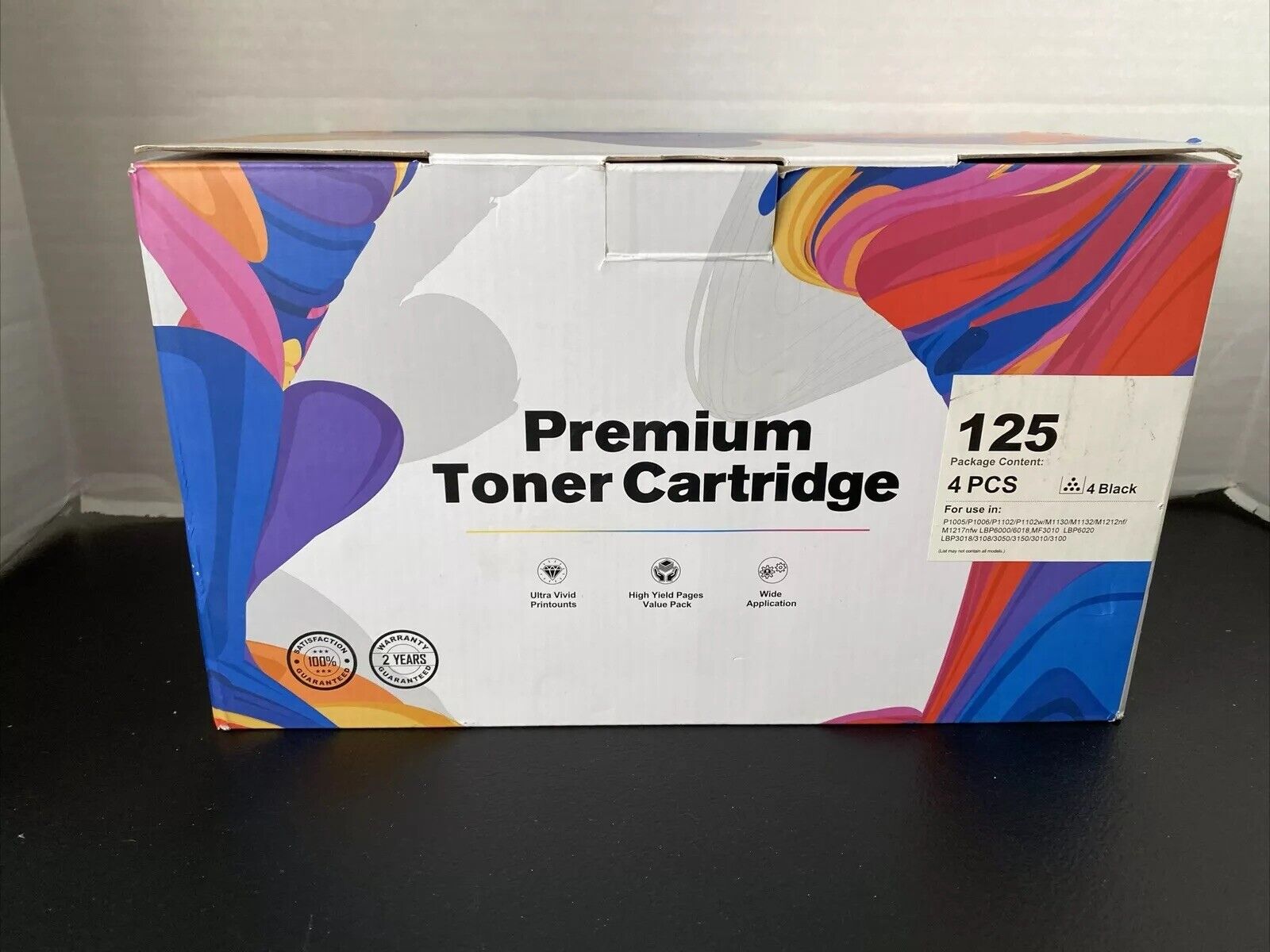 4 PCS Premium Toner Cartridge 125 NEW