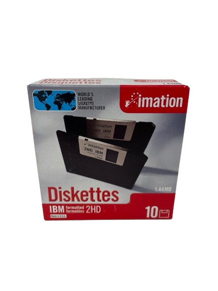 New Imation 1.44MB 2HD Diskettes 10 Pack