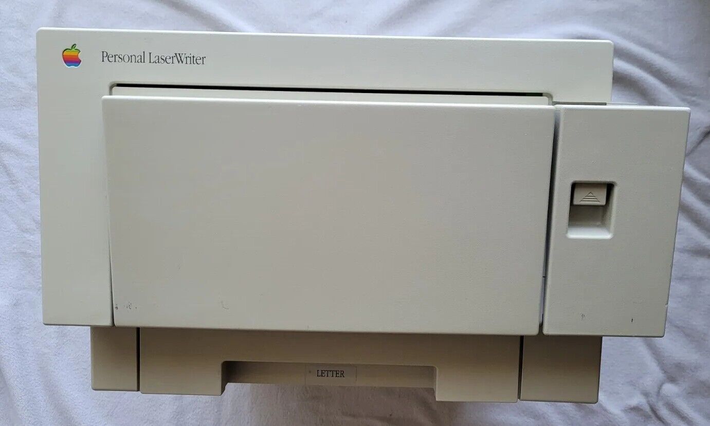 Apple Personal Laserwriter NT Serial Printer M2000 + Original Papers Vintage