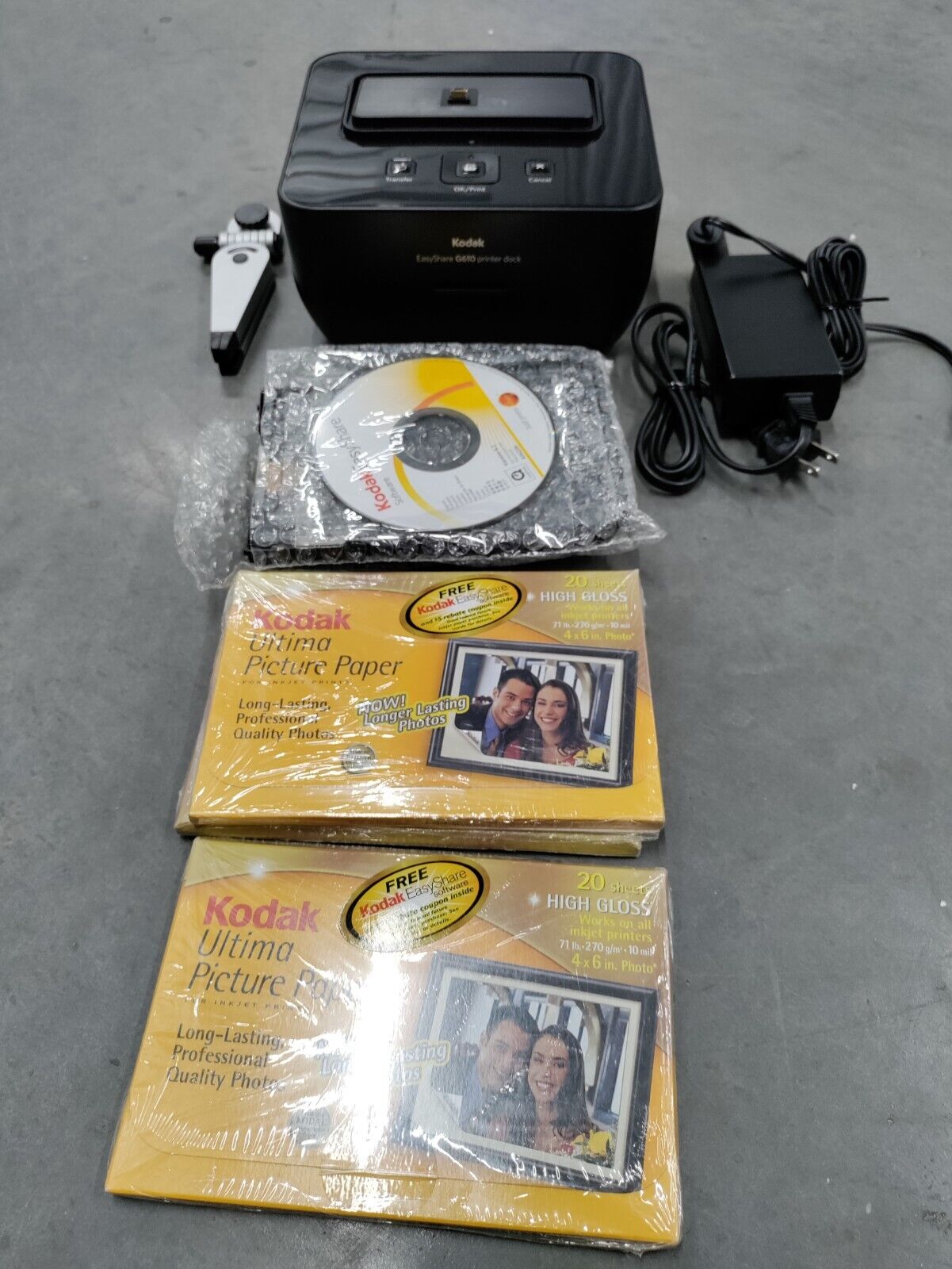 Kodak EasyShare Dock G610 Digital Photo Printer Bundle 3 Pack Picture Paper