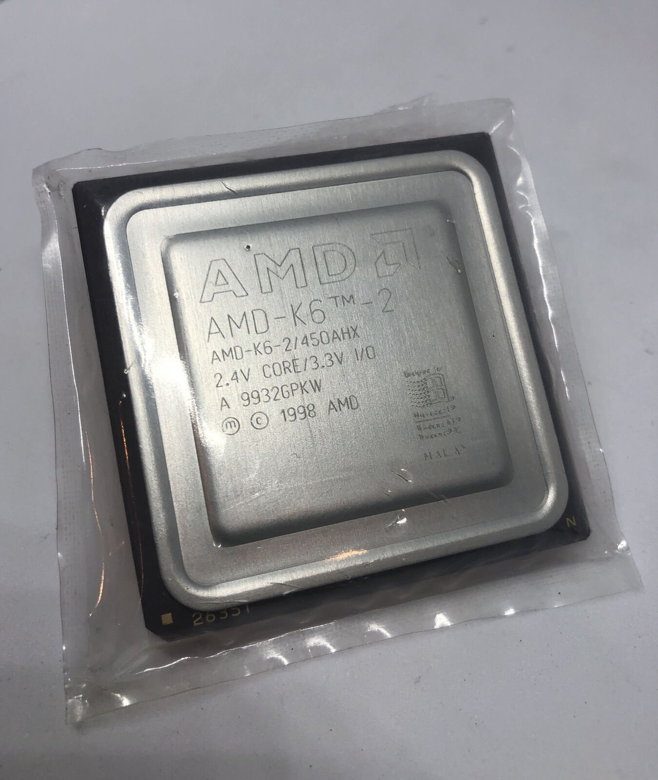 AMD AMD-K6-2 450AHX CPU Super Socket 7 2.4v core 3.3v K6-II Vintage CPU 450mhz