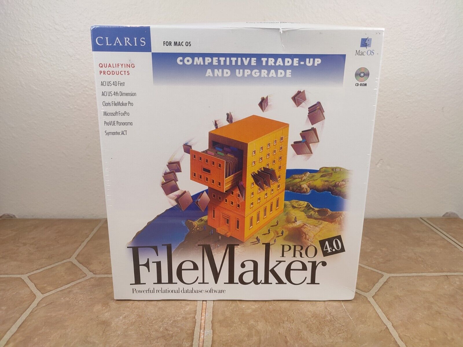 VTG 1997 Claris FileMaker 4.0 Pro MAC Software NIB for OLD CLASSIC MACS OS 8