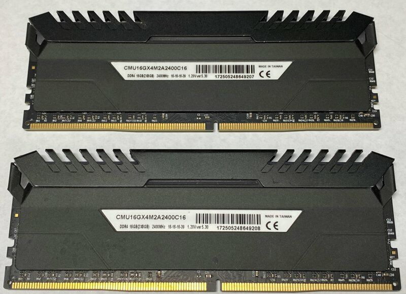 2 - CORSAIR 16GB DDR4 2400MHz VENGEANCE LED 2x8GB CMU16GX4M2A2400C16  SHIPS FREE