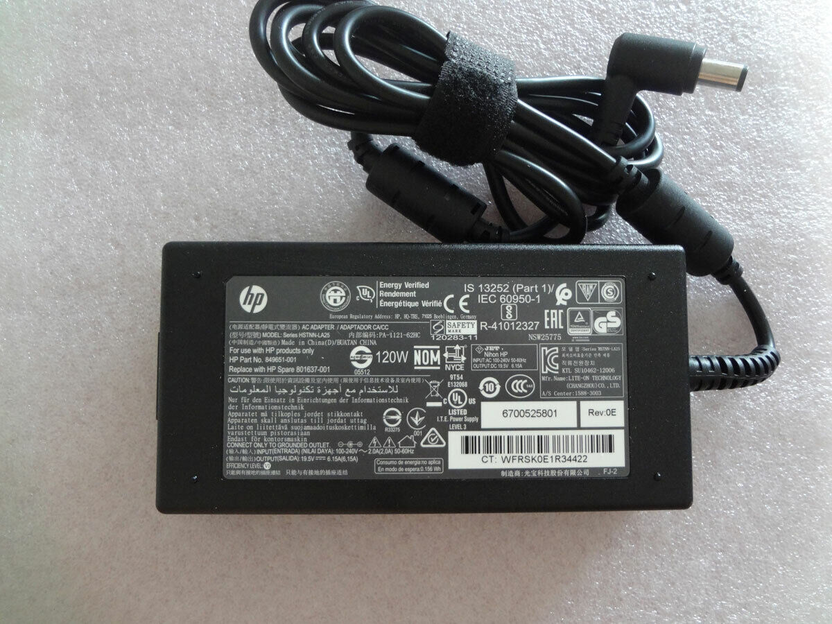 120W OEM 19.5V 6.15A 849651-001 For HP Pavilion 27-A050QD Genuine ac Adapter NEW