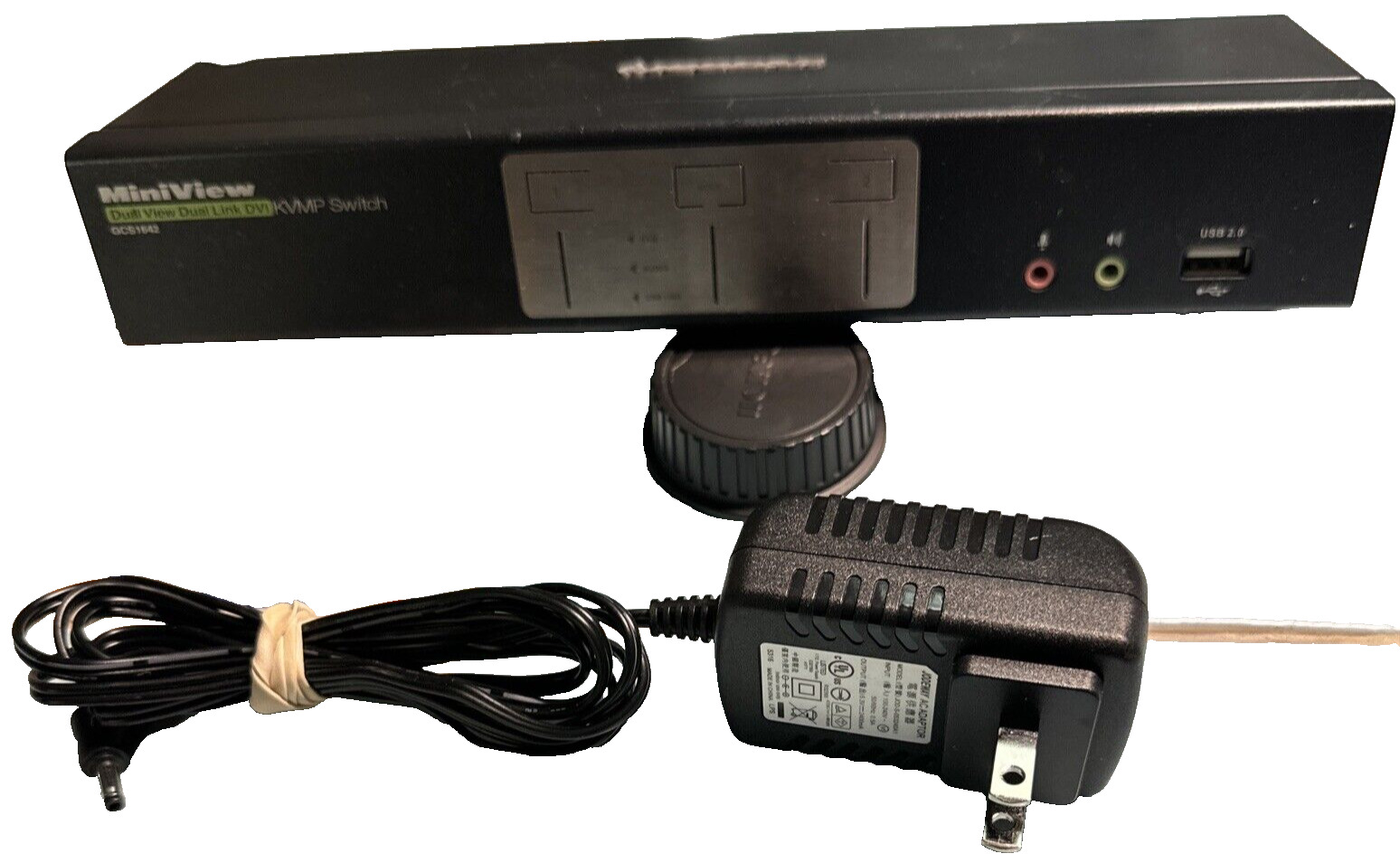IOGEAR Mini View GCS1642 2-Port DualView Dual-Link DVI KVMP Switch w ac adapter