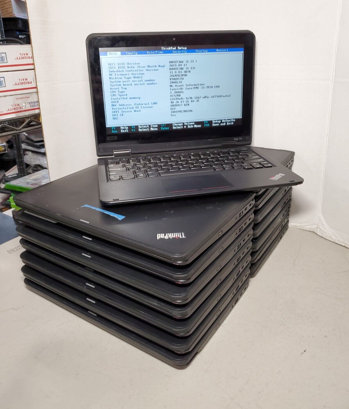 Lot of 15 Lenovo ThinkPad Yoga 11e Gen5 i5-7Y54 1.20GHz 8GB 256GB SSD NO OS #69