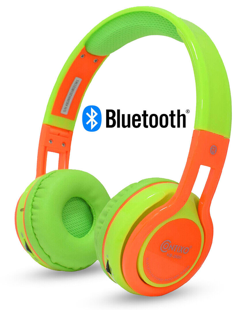 Contixo Kids Wireless Bluetooth Headphones Headset 85db Volume Limiting Green