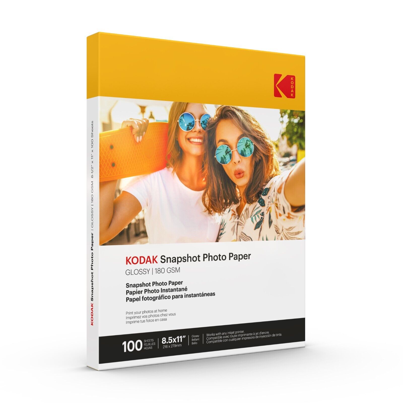 PHOTO PAPER KODAK Photo Paper Gloss 8.5 X 11 SNAPSHOT 100 count, 48lb. 180 g/m 2