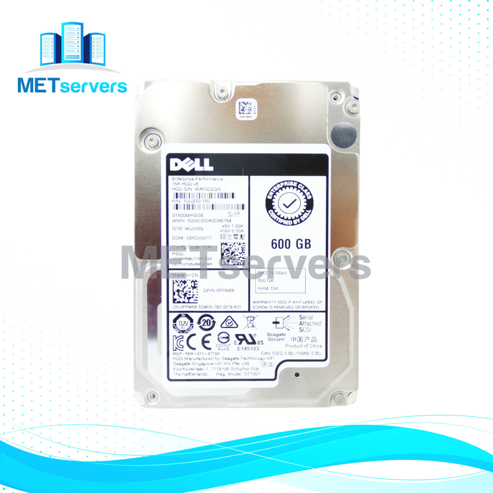 400-AJRF Dell 600GB 15K 12G 12Gbps SAS 2.5\