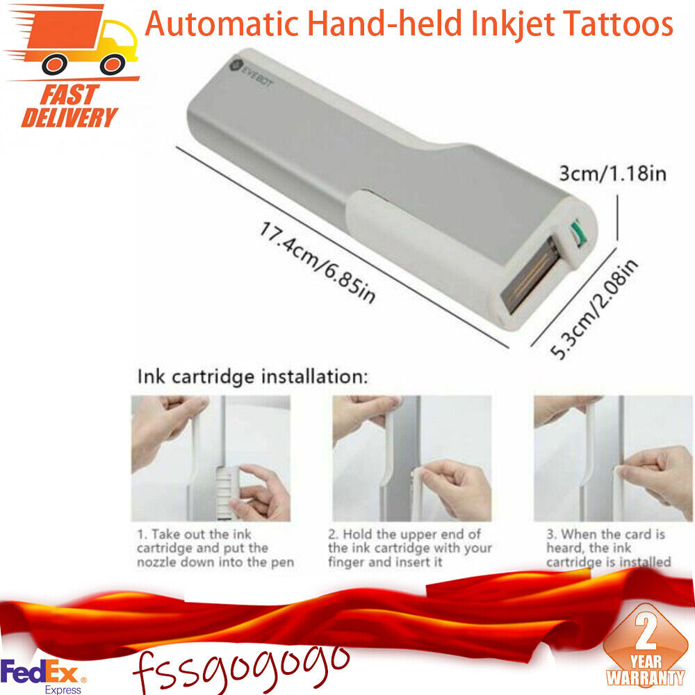 Portable Print Pen Mini Printer All Surfaces Automatic Hand-held Inkjet Tattoos 