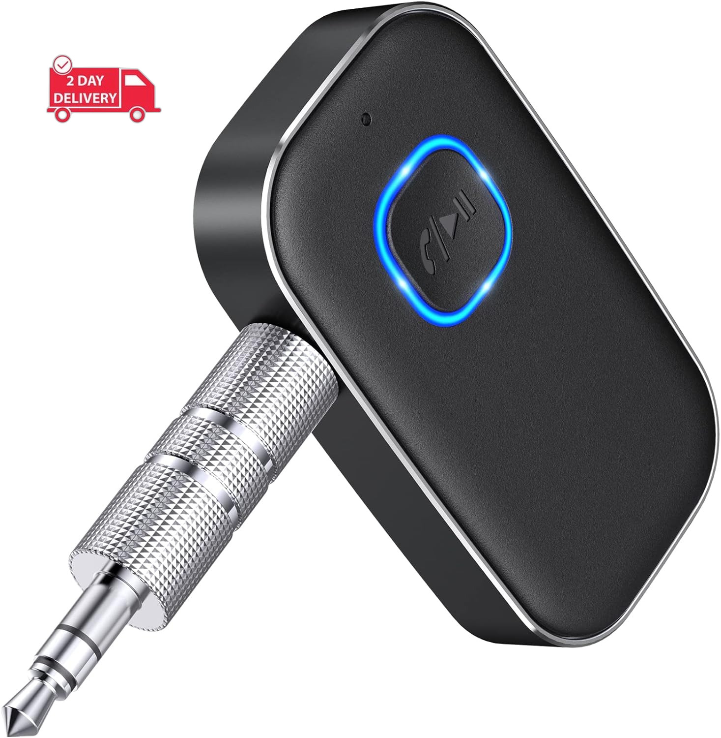 Bluetooth AUX Adapter for Car, Noise Reduction Bluetooth Receiver for Music/Hand
