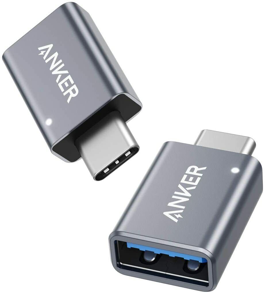 2 Pack Anker Type C Adapter USB-C to USB 3.0 Female Port Converter for MacBook