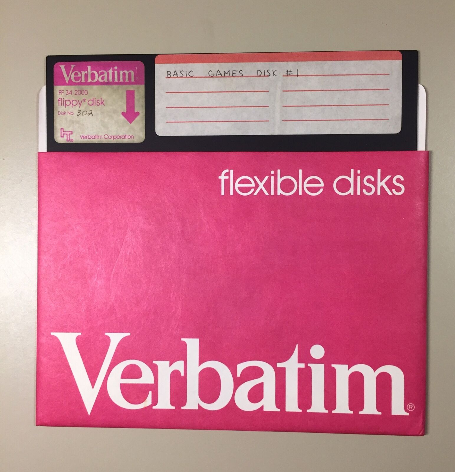 Vintage BASIC GAMES 8” Double Sided Floppy Disk TONS OF GAMES VHTF