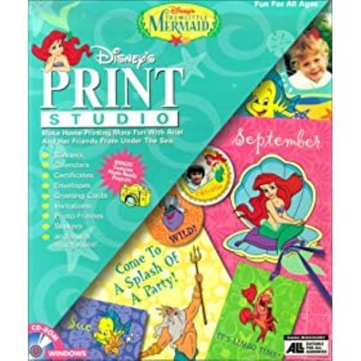 Disney's The Little Mermaid Print Studio PC CD girls make undersea kingdom cards