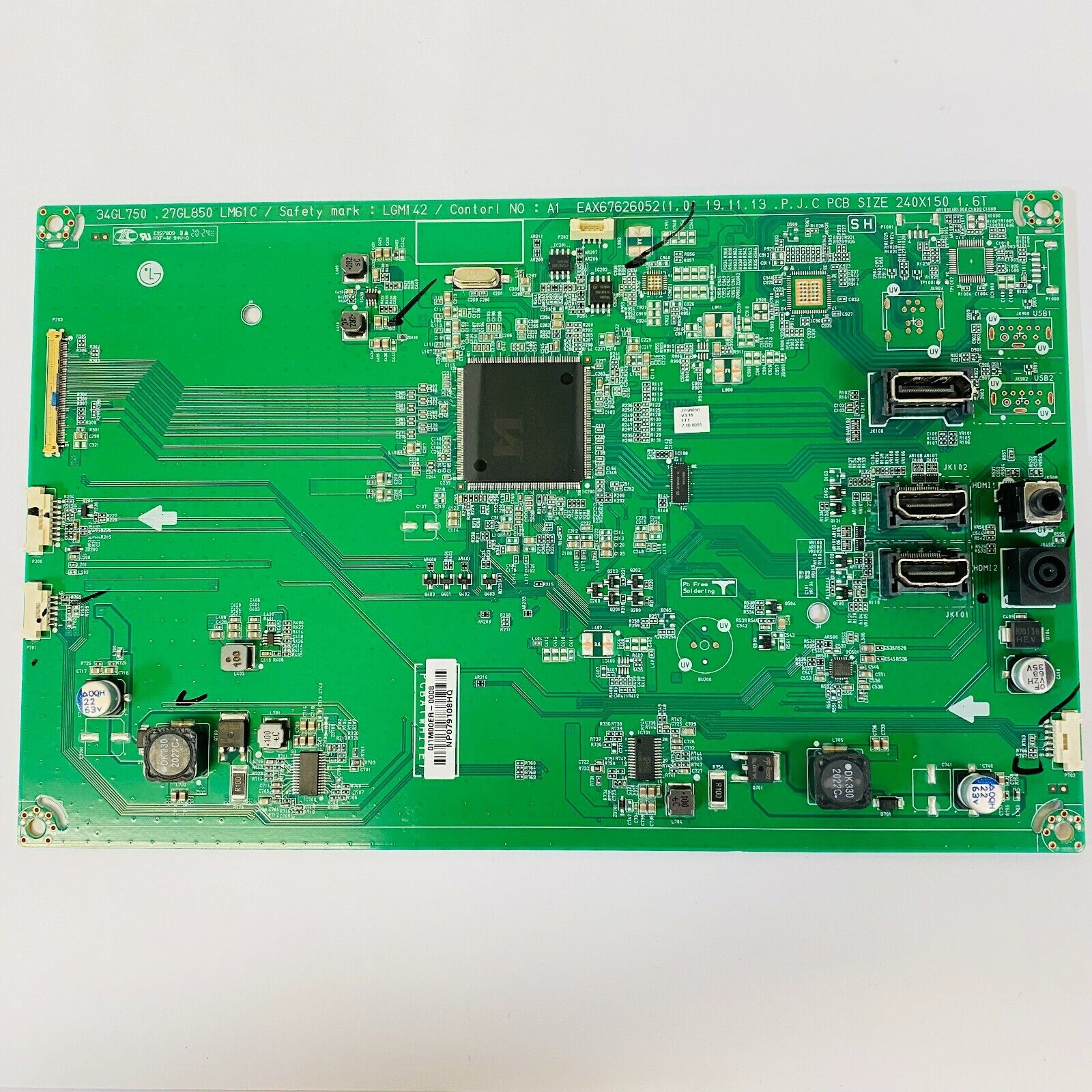 Genuine LG Main Control Interface Board EAX67626052 For LG 27GN850-B Monitor