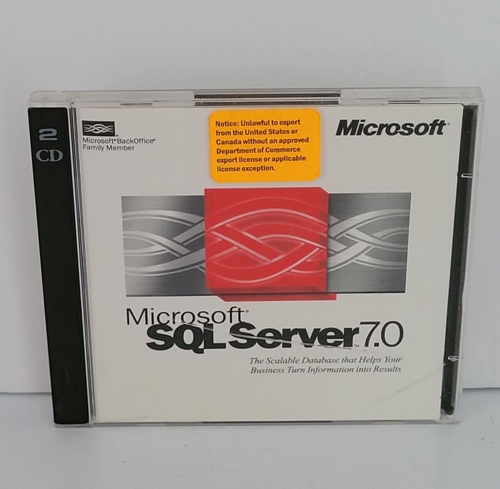 Ultra Rare Vintage 1998 Microsoft SQL SERVER 7.0 Database Software 2-Disc Set 
