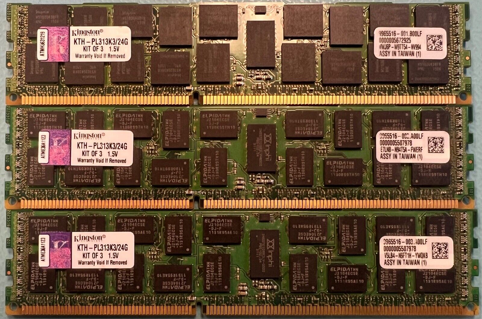 Kingston KTH-PL313K3/24G 24GB (8GBx3) DDR3-1333Mhz PC3-10600 RDIMM Server Memory