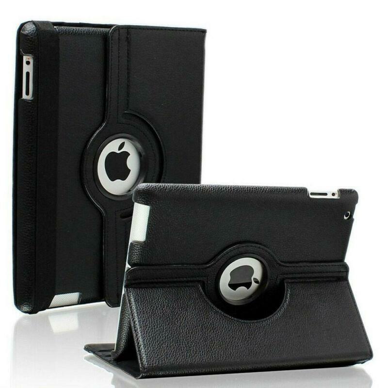 For Apple iPad Air 1 2 Case 360 Rotating Leather Folio Stand w/Screen Protector