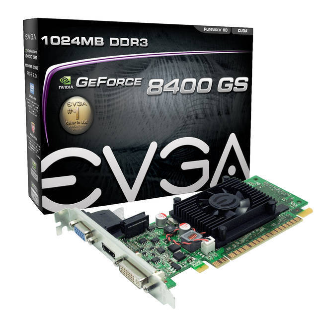 EVGA nVidia GeForce 8400GS 1GB DDR3 VGA/DVI/HDMI PCI-Express Video Card