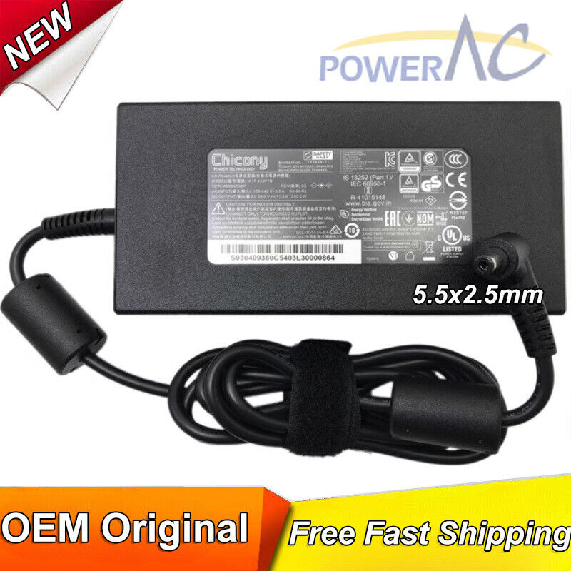 New Original Chicony 230W Slim Adapter for MSI GS65 Stealth 9SG-425NL 9SG-440CA