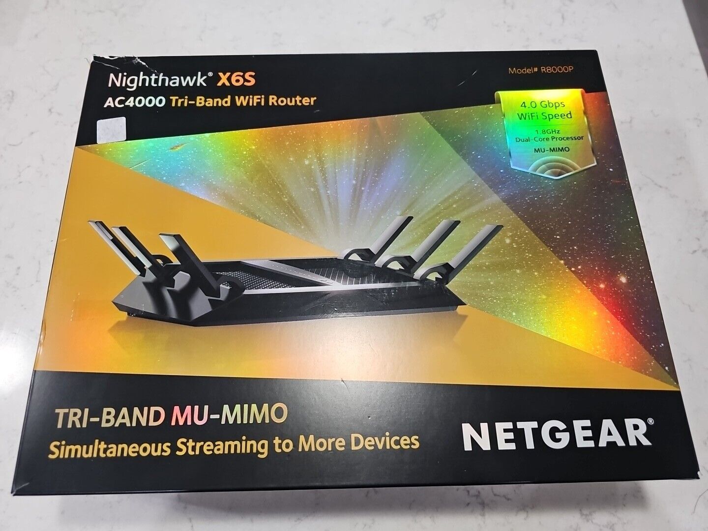 NETGEAR R8000P Nighthawk 1000 Mbps 4 Port Tri-Band WiFi Router Excellent