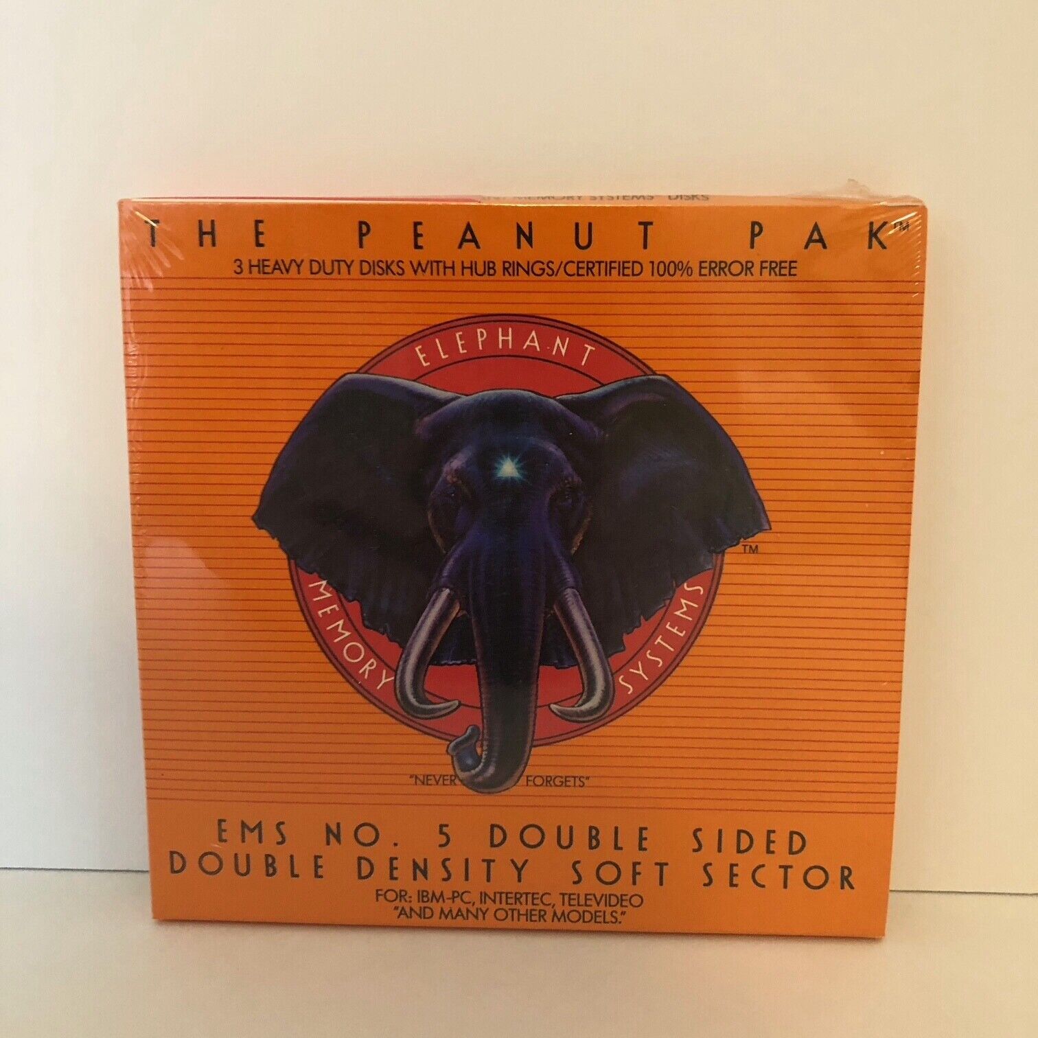 Vintage Elephant Memory Systems 3 Heavy Duty Single Sided Density Disks for IBM