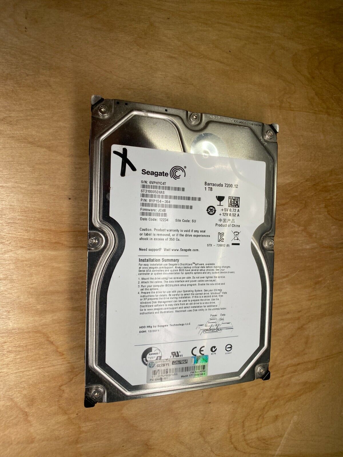 SEAGATE ST 31000524AS