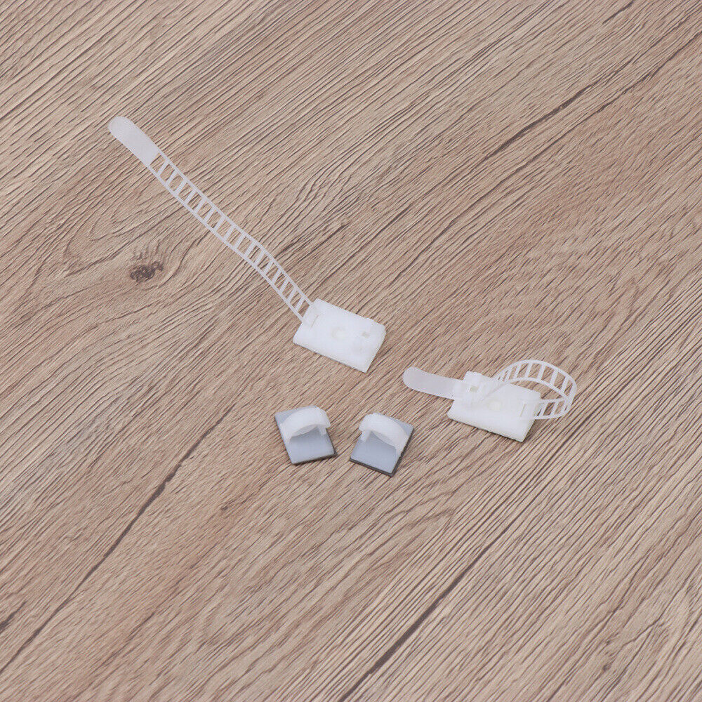  50 Pcs White Cable Ties Adhesive Drop Beads for Jewelry Making