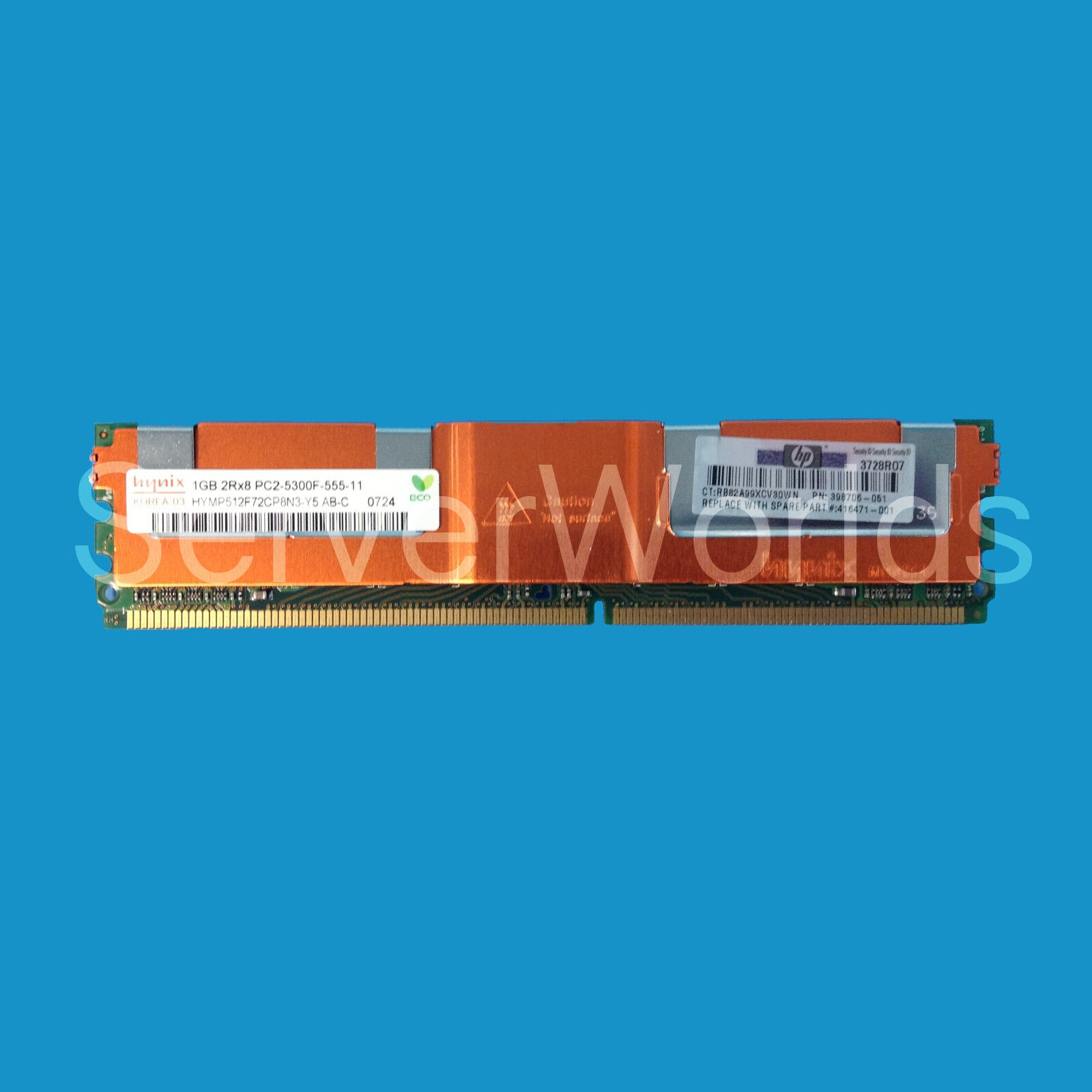 Genuine HP 1GB PC2-5300F RAM 398706-551