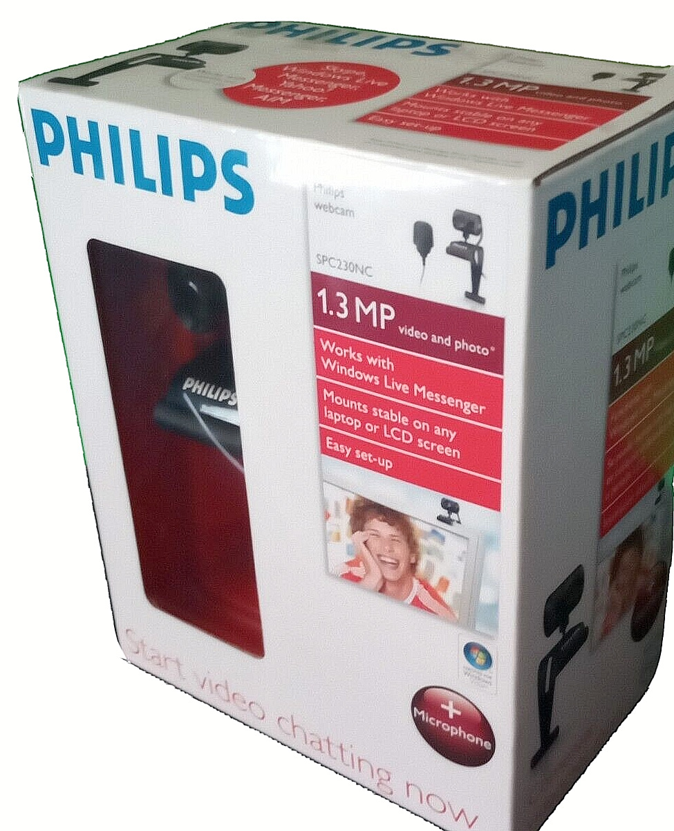 Philips 1.3mp Video & Photo Webcam Model SPC230NC New in Box