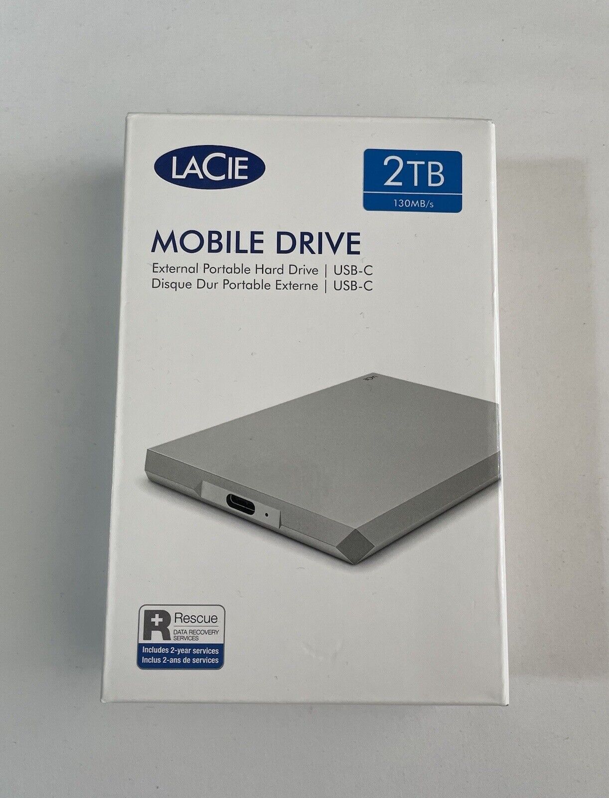 LaCie Mobile Drive 2 TB USB-C External Portable Hard Drive Brand New