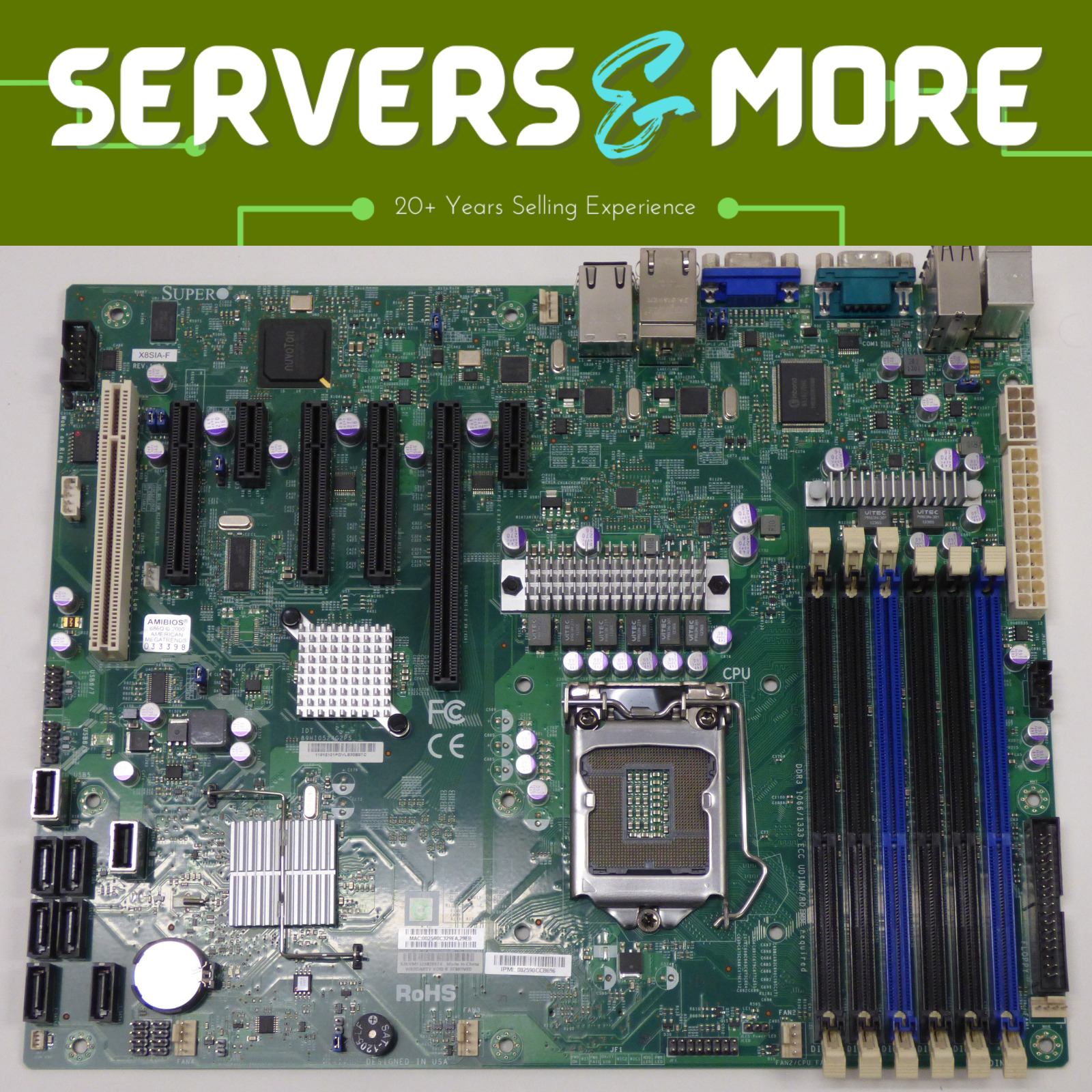 Supermicro X8SIA-F Motherboard Combo | Intel Xeon X3450 | 24GB DDR3 ECC